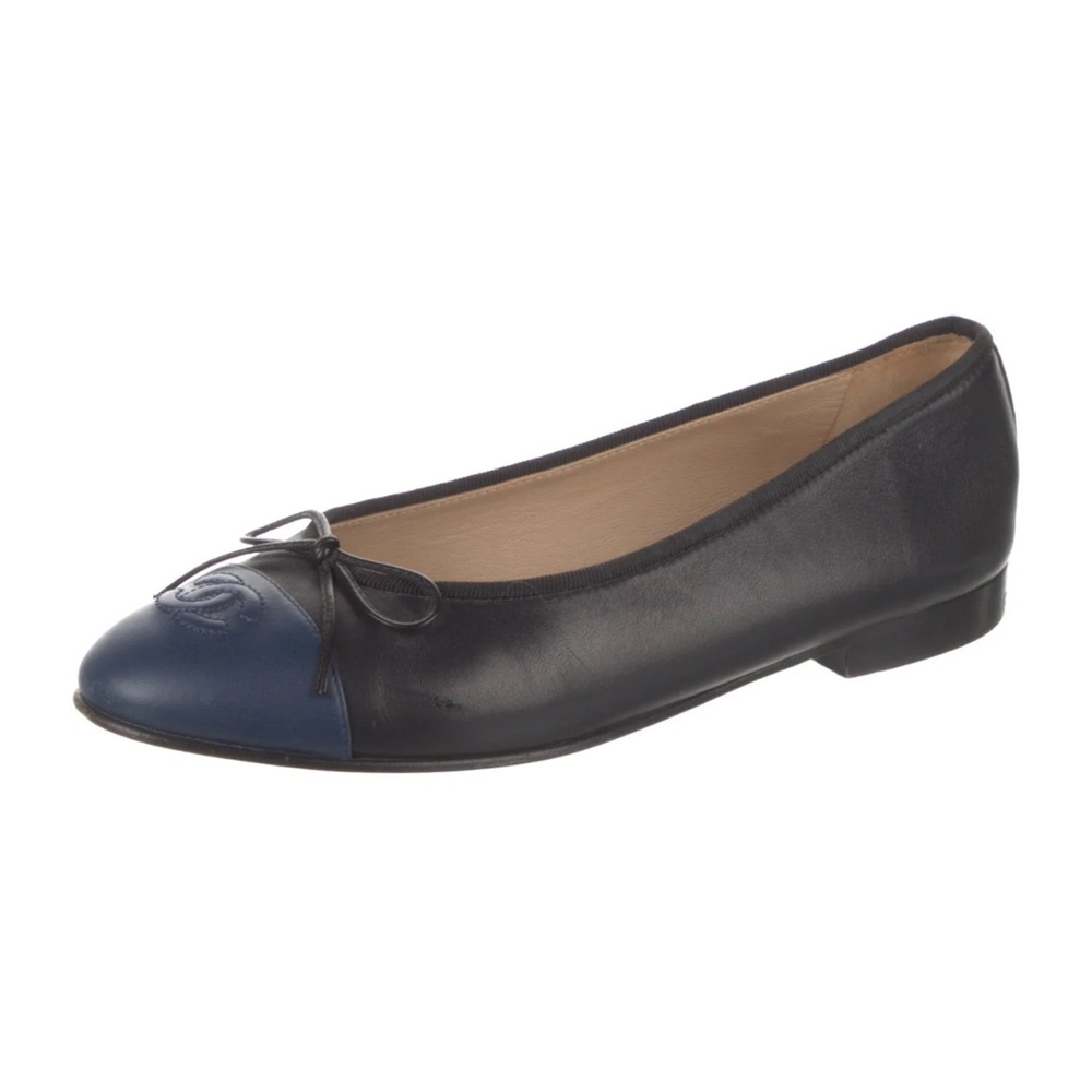 Chanel navy and black flats 38.5 / US 7.5 - Picture 4 of 8